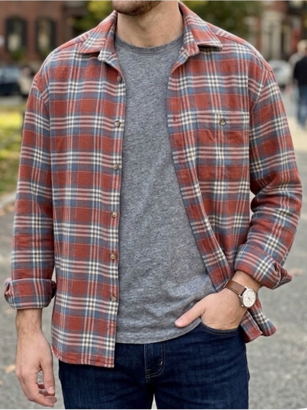 Preloved Men’s Zara Flannel Size M Relaxed Fit
